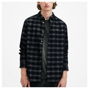 AllSaints Kink Corduroy Checked Relaxed Fit Shirt